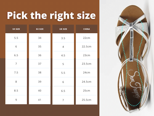 Size Chart gold silver black