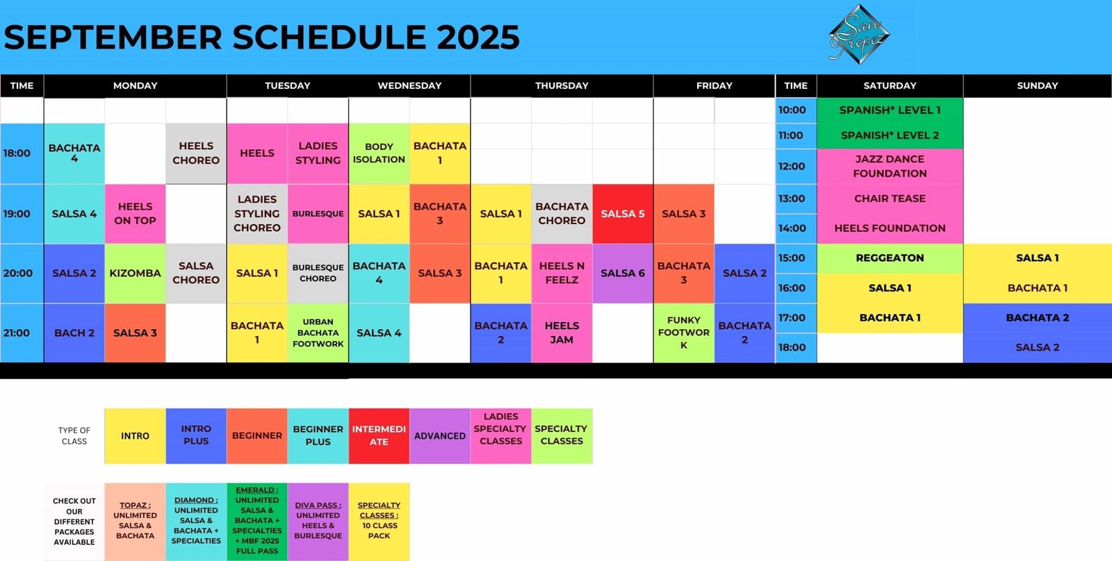 NEW GROUP Schedule SEPTEMBER 2025